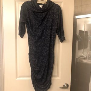 Charming Charlie navy blue sweater dress